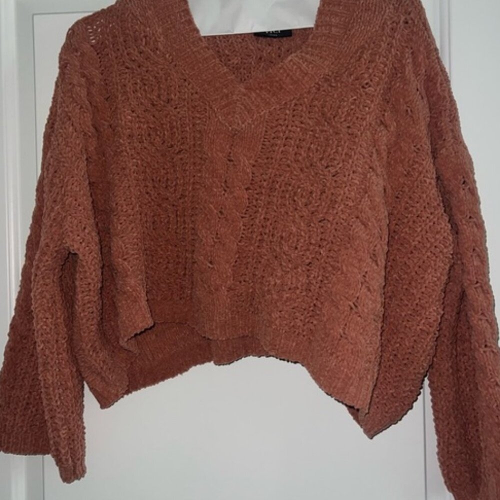 Cable Knit Sweater - Rust - image 1